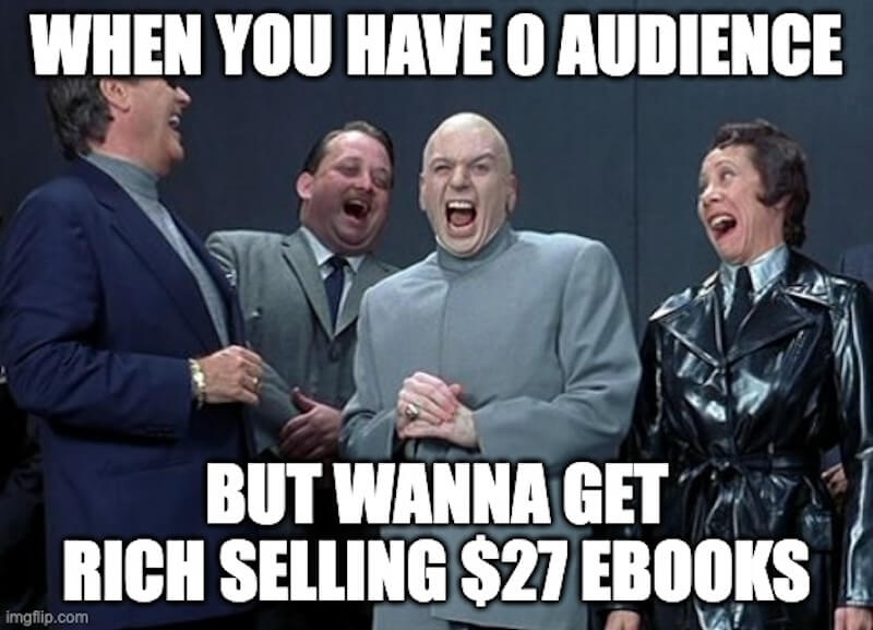 no audience but sell cheap ebooks