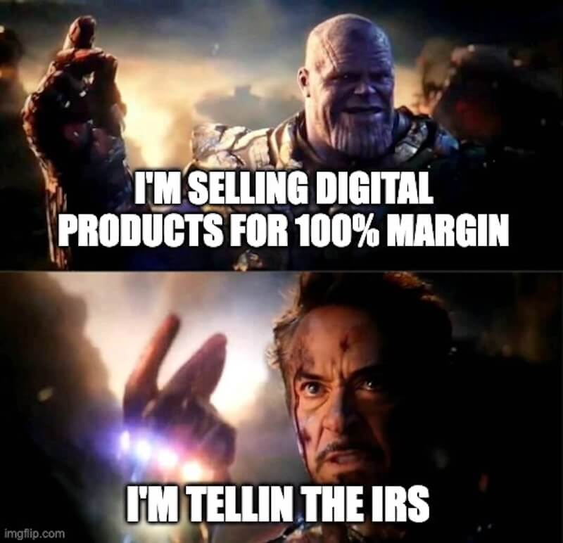 selling digital product high margin