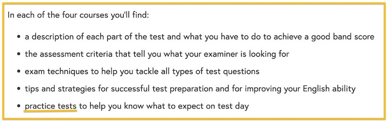 course that have tests eg