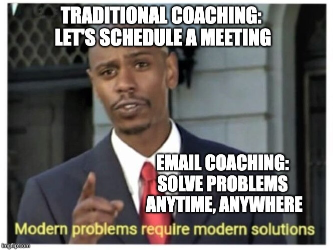 busy schedules require email coaching