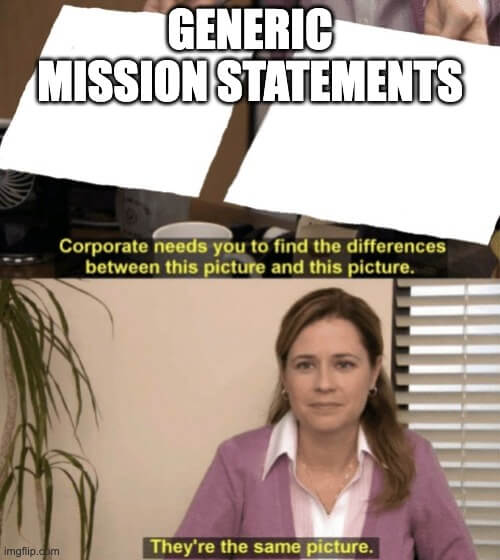 just a statement is not a mission statement