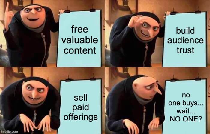 selling content be like...