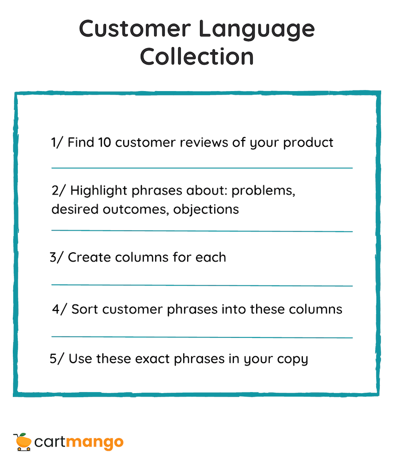 collect the language customers use