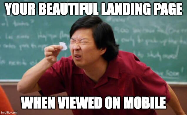 make your landing page mobile responsive