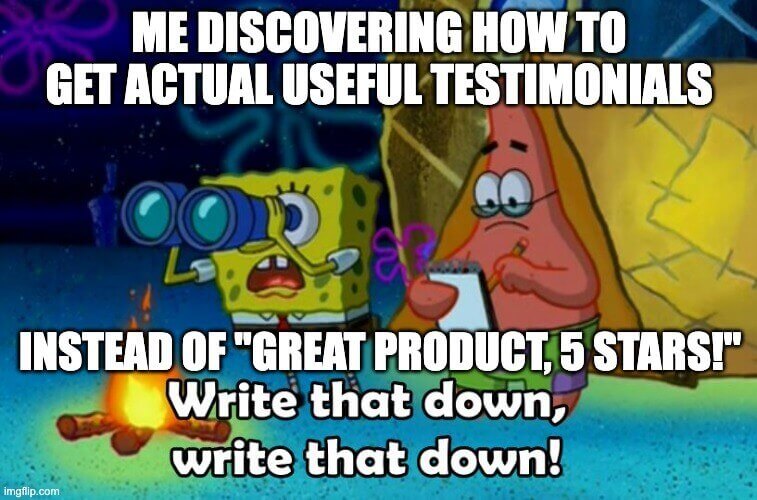 useful testimonials for potential buyers