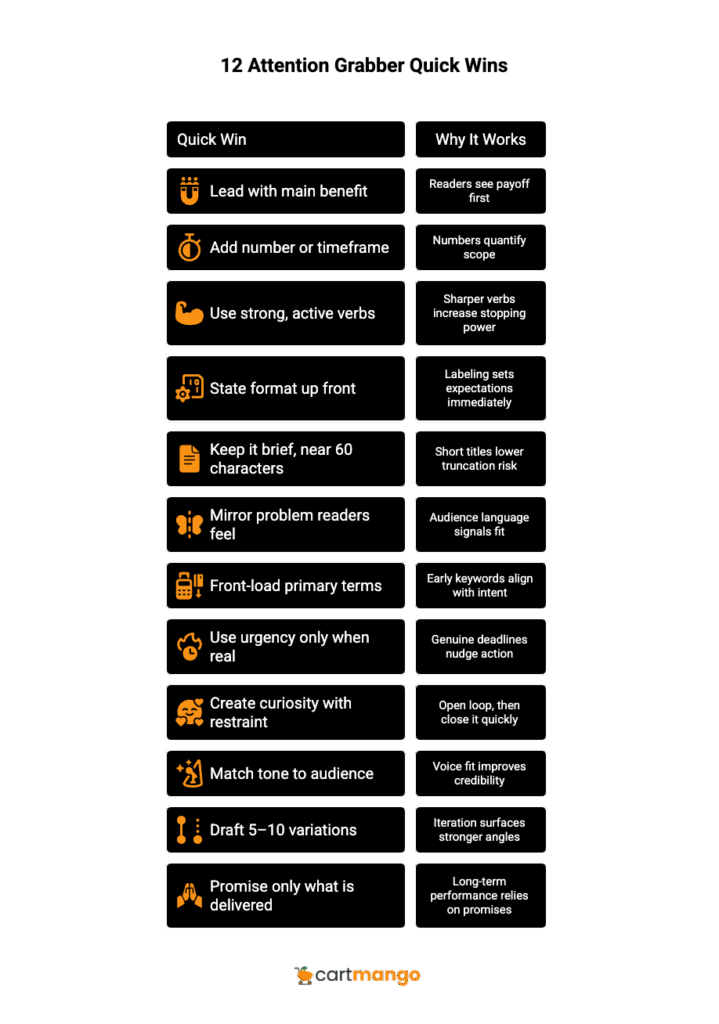 12 quick wins for better headlines