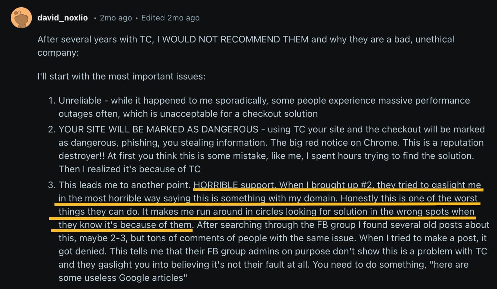 thrivecart customer support review from reddit